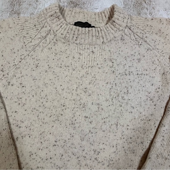 Pendleton Lambswool Crewneck Sweater Speckled Beige Knit Women’s XL - Picture 4 of 16